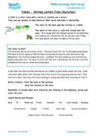 Worksheets for kids - fables-writing-letters-from-characters